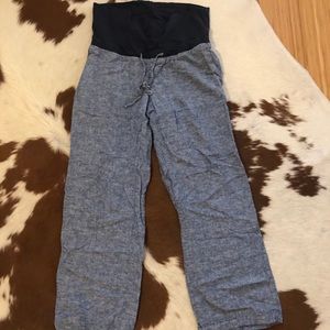 Old Navy linen maternity pants